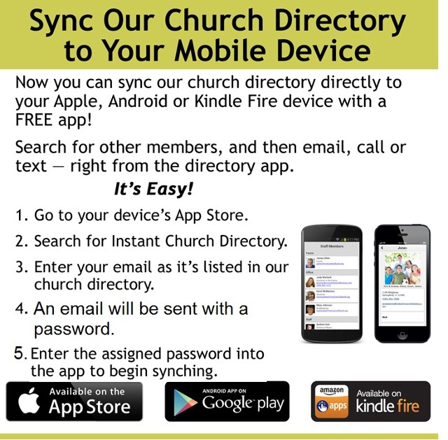 Church Directory App Instructions