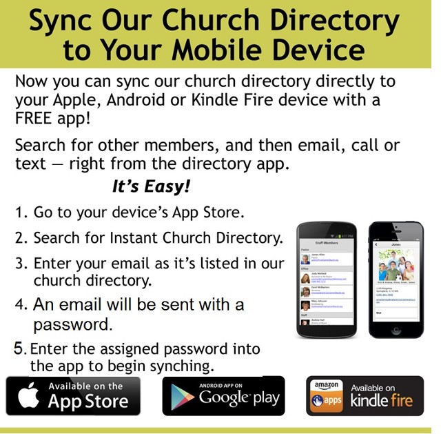 Church Directory App Instructions Church Directory App Instructions
